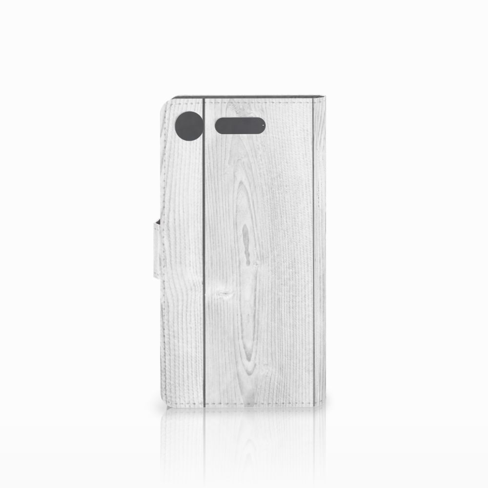 Sony Xperia XZ1 Book Style Case White Wood