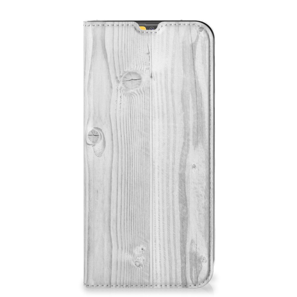 Samsung Galaxy M30s | M21 Book Wallet Case White Wood
