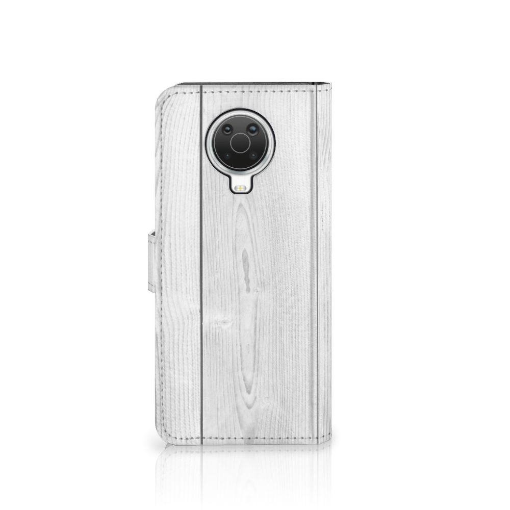 Nokia G10 | G20 Book Style Case White Wood