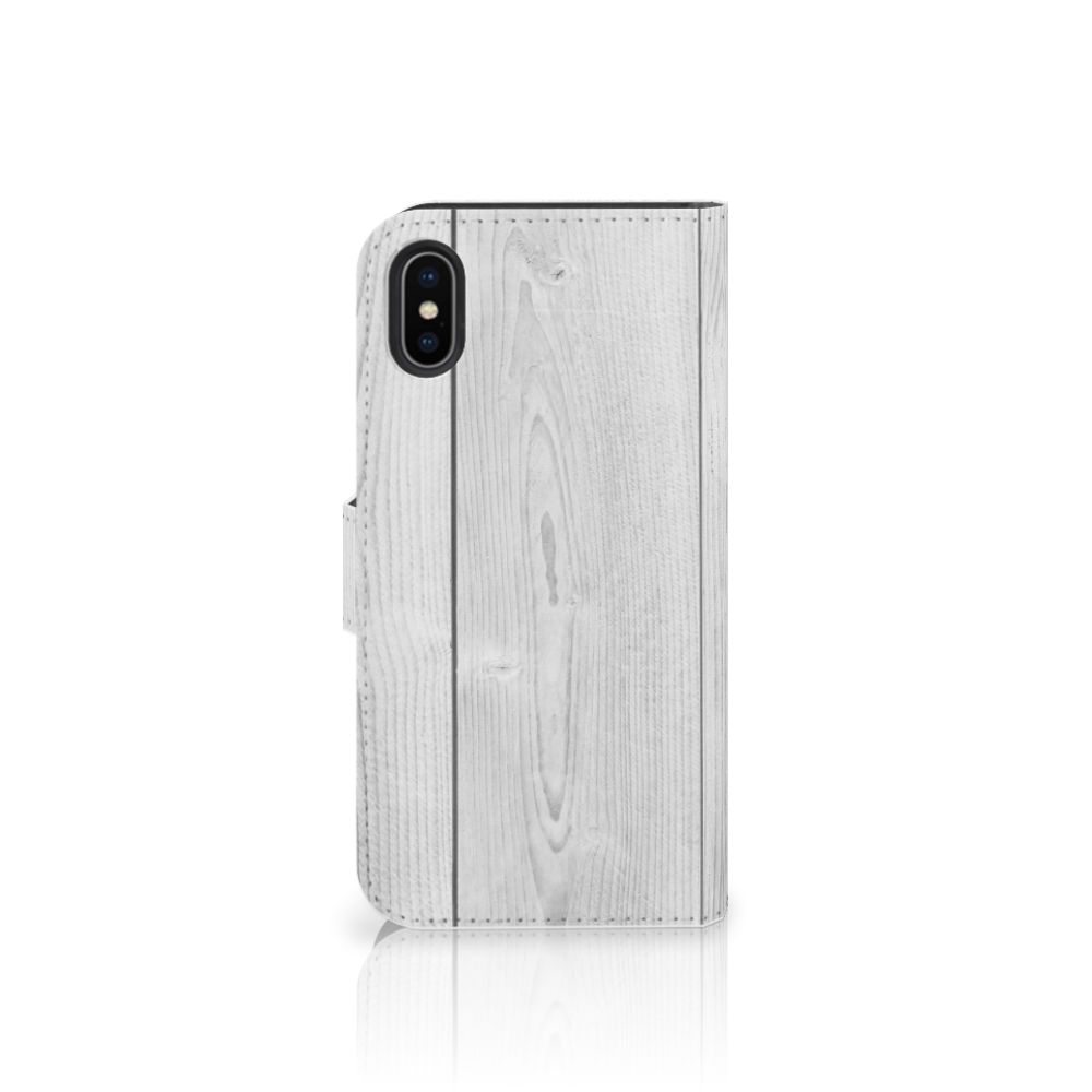 Apple iPhone X | Xs Book Style Case White Wood