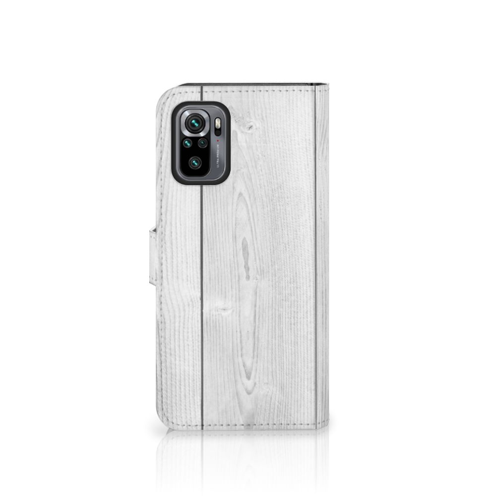 Xiaomi Redmi Note 10S | 10 4G | Poco M5s Book Style Case White Wood