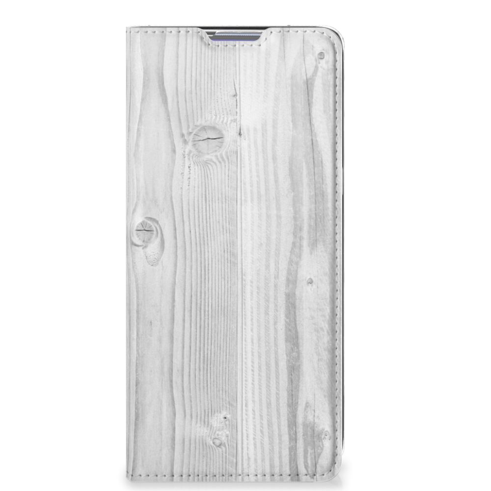 OnePlus 8 Book Wallet Case White Wood