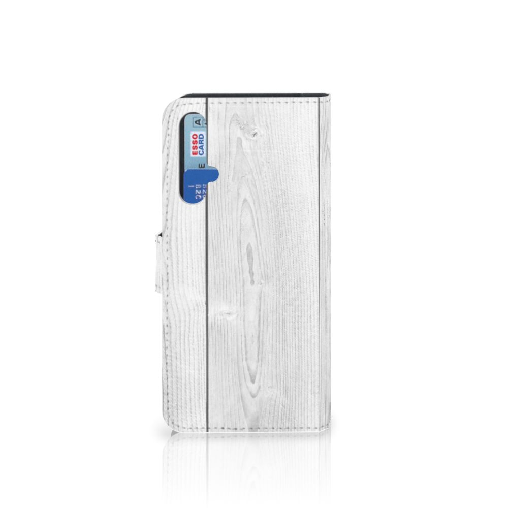 Honor 20 Book Style Case White Wood