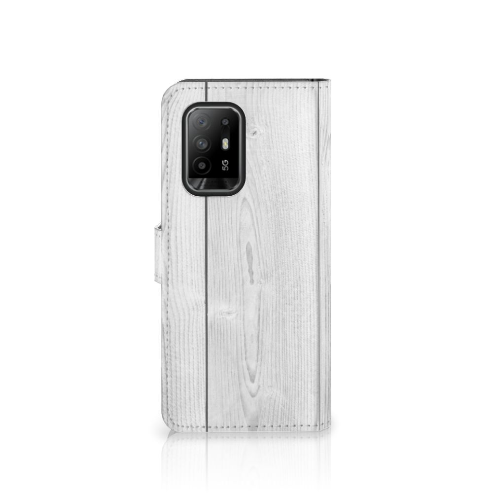 OPPO Reno5 Z | A94 5G Book Style Case White Wood