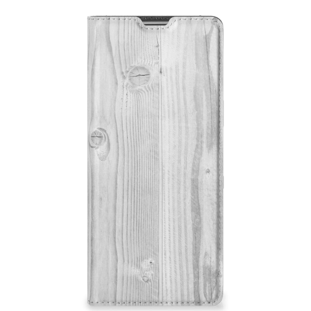 Sony Xperia L4 Book Wallet Case White Wood