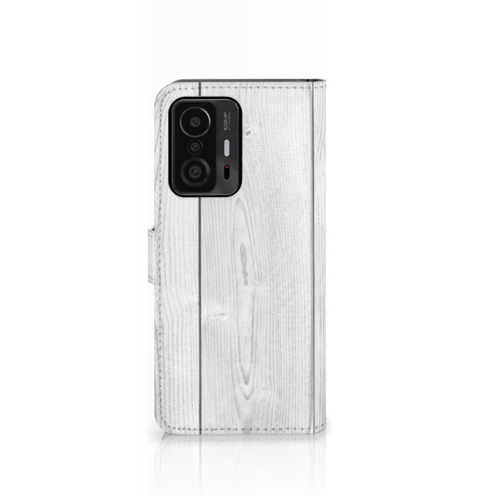 Xiaomi 11T | 11T Pro Book Style Case White Wood