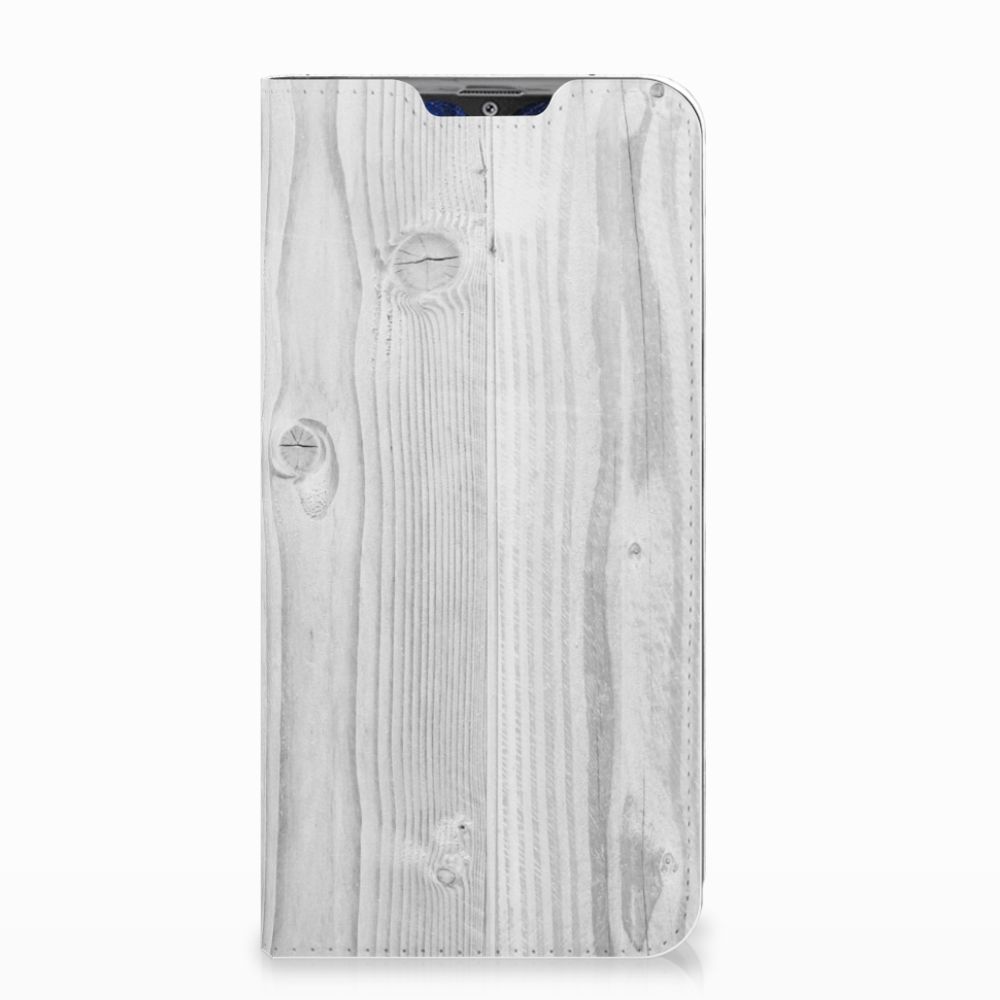 Samsung Galaxy A30 Book Wallet Case White Wood