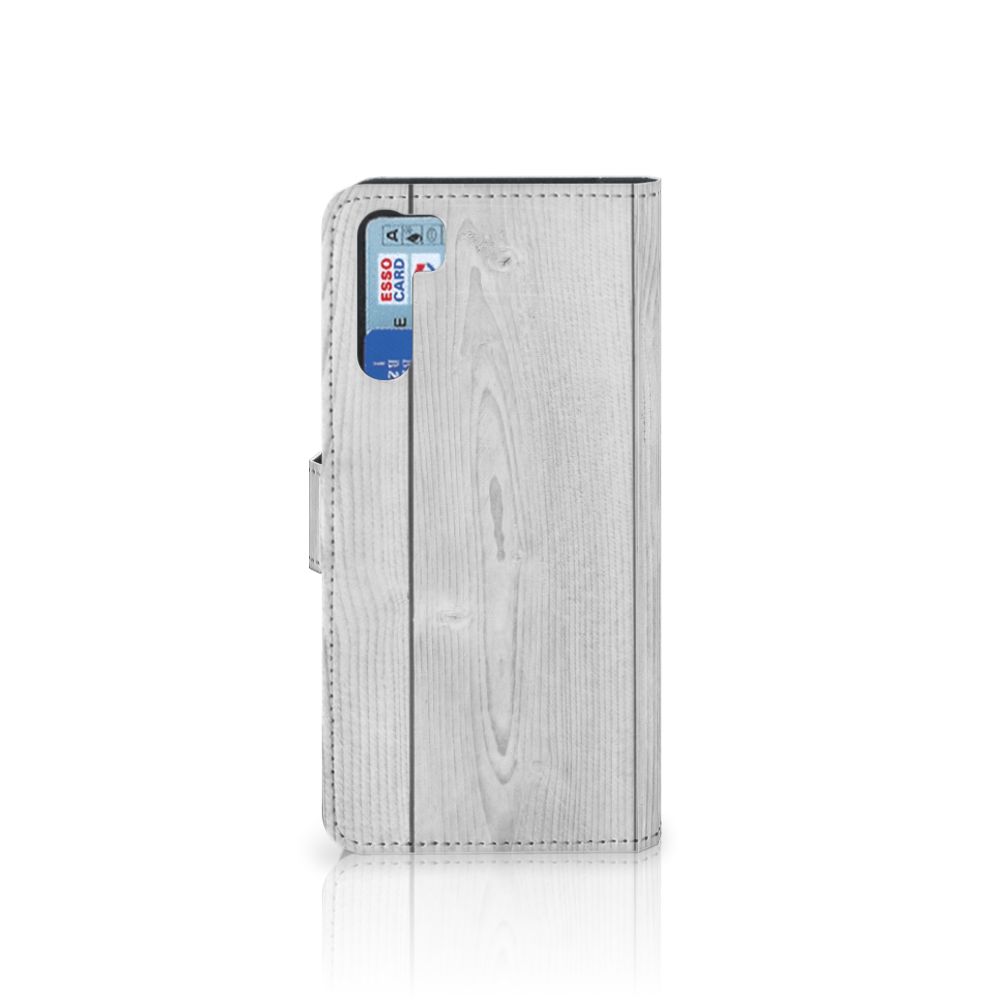 OPPO A91 | Reno3 Book Style Case White Wood