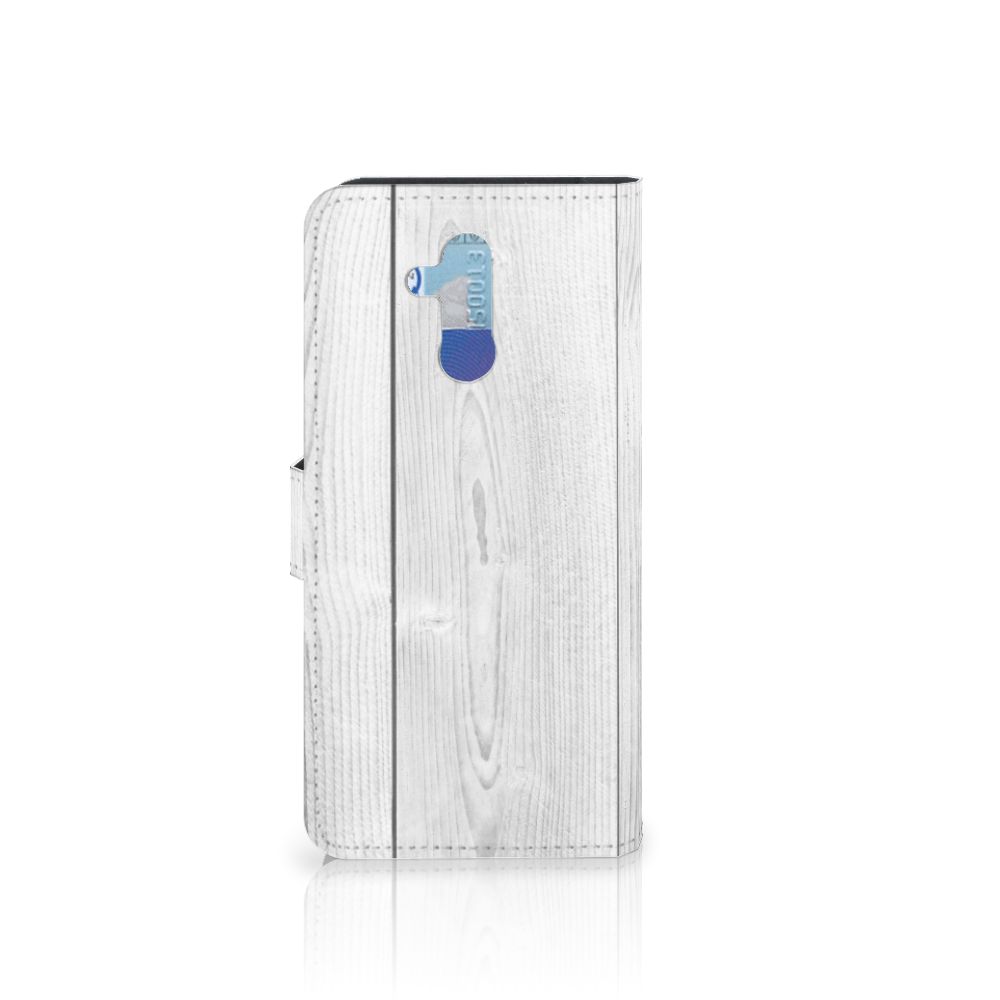 Huawei Mate 20 Lite Book Style Case White Wood