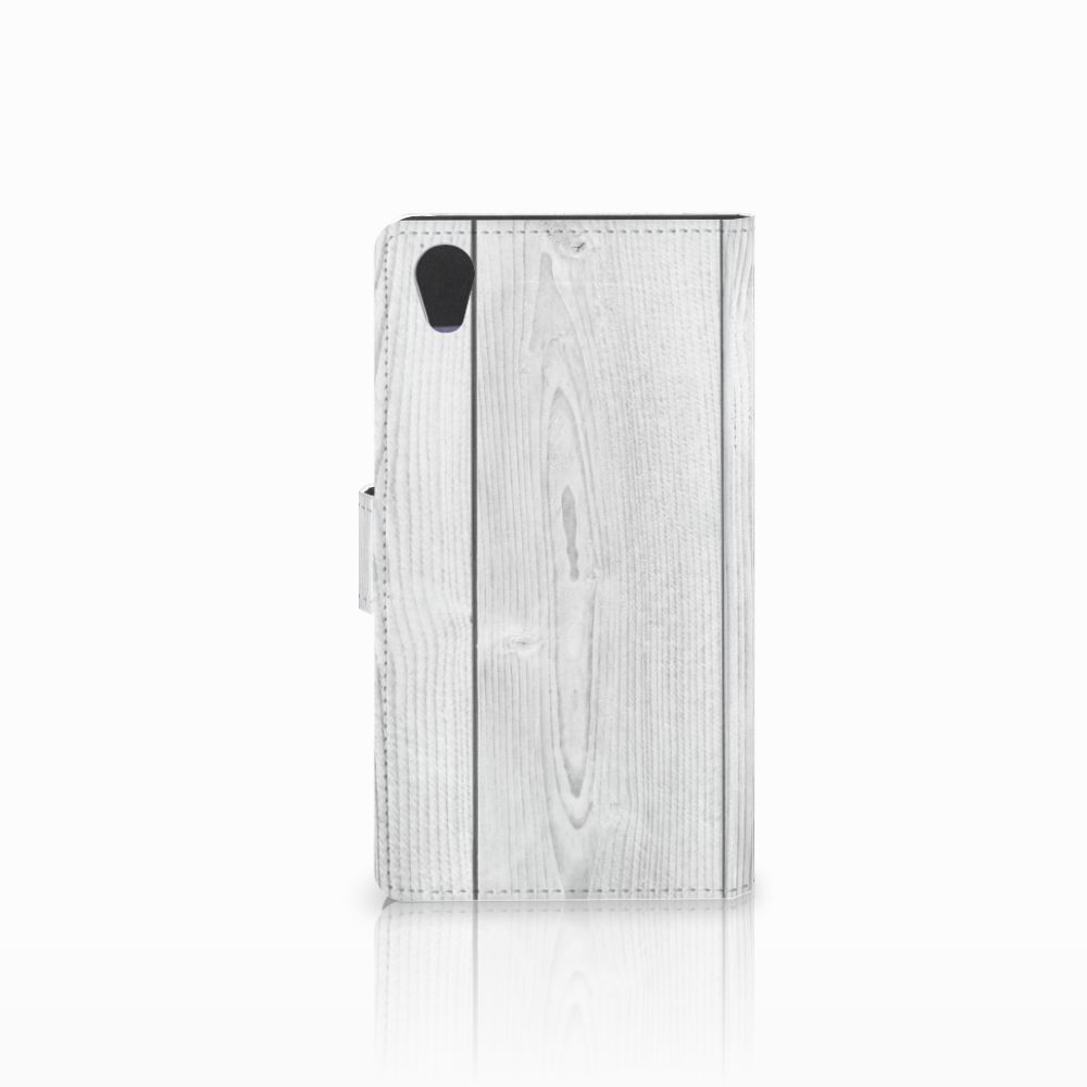 Sony Xperia L1 Book Style Case White Wood