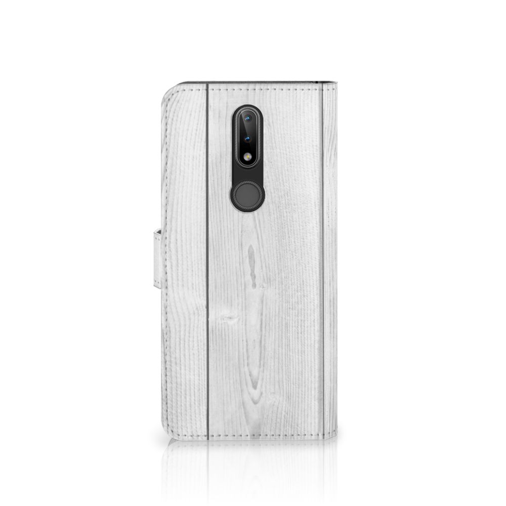 Nokia 2.4 Book Style Case White Wood