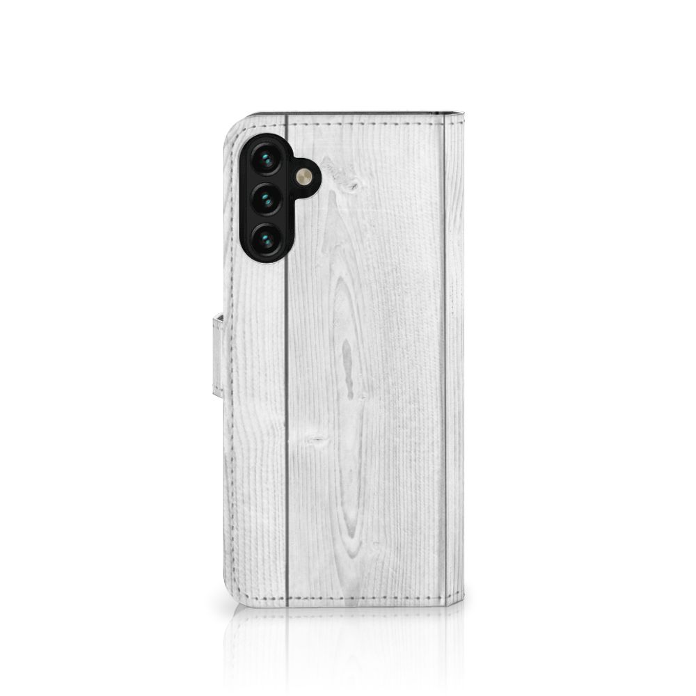 Samsung Galaxy A04s | Samsung Galaxy A13 5G Book Style Case White Wood