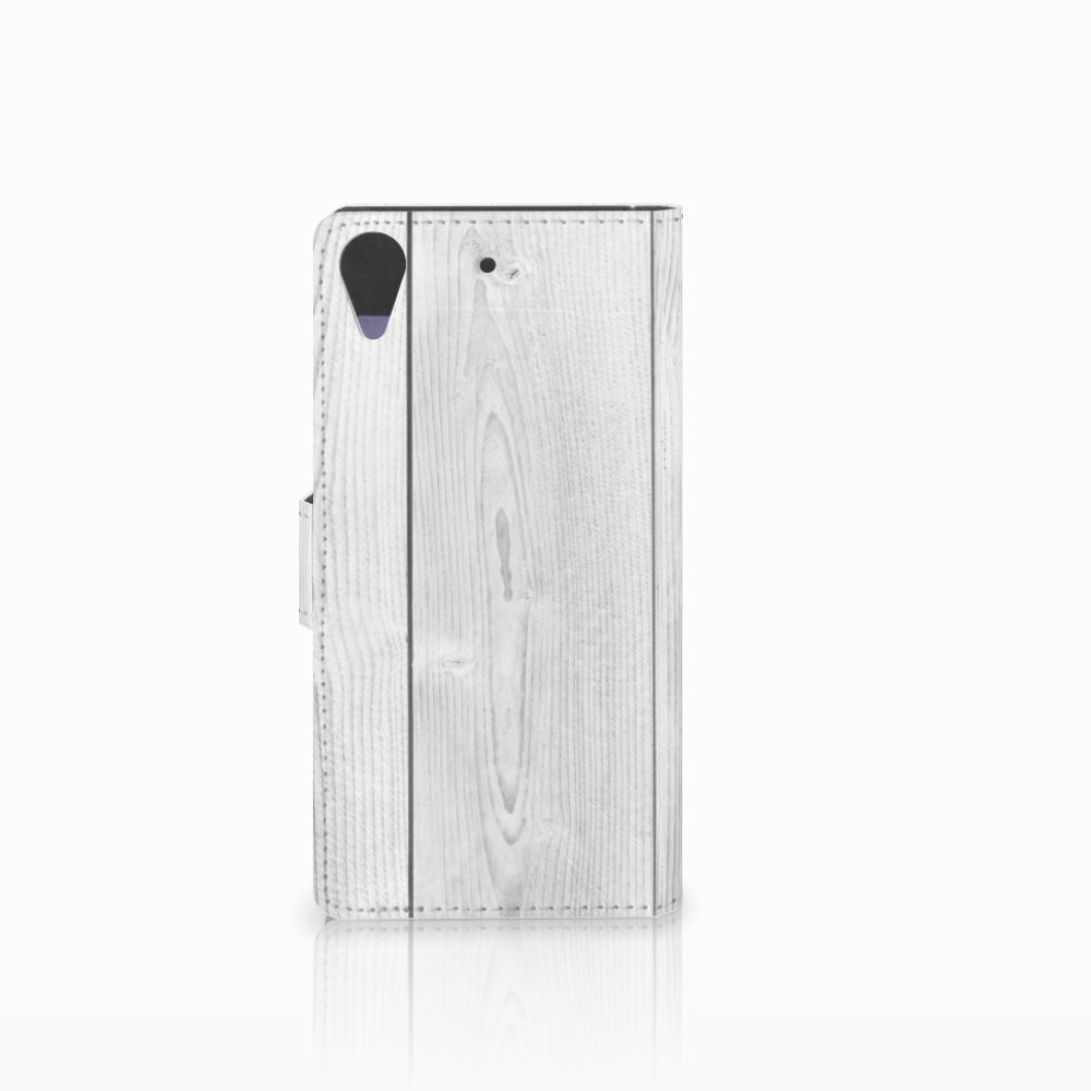 HTC Desire 628 Book Style Case White Wood