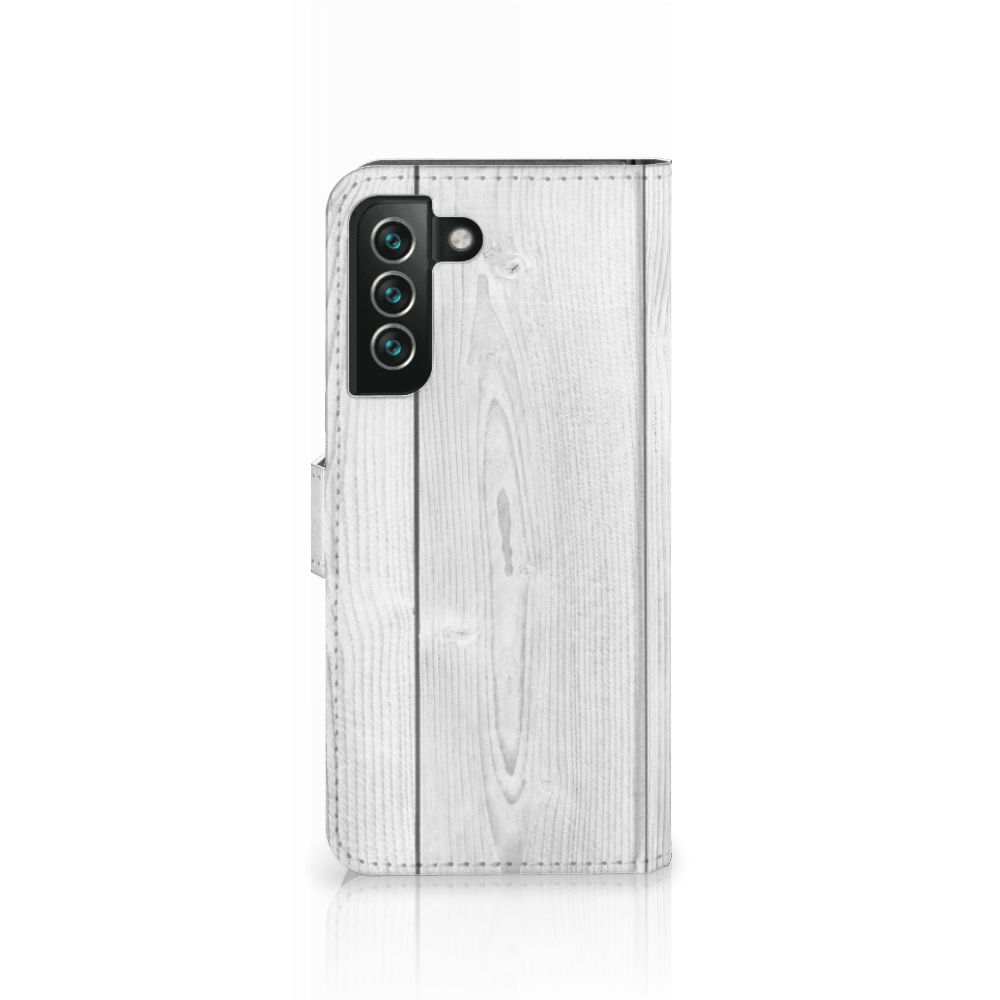 Samsung Galaxy S22 Plus Book Style Case White Wood
