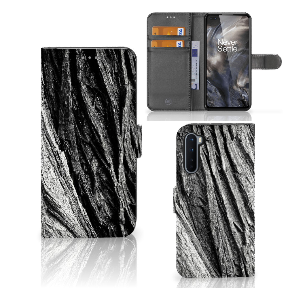 Book Style Case OnePlus Nord Boomschors Grijs