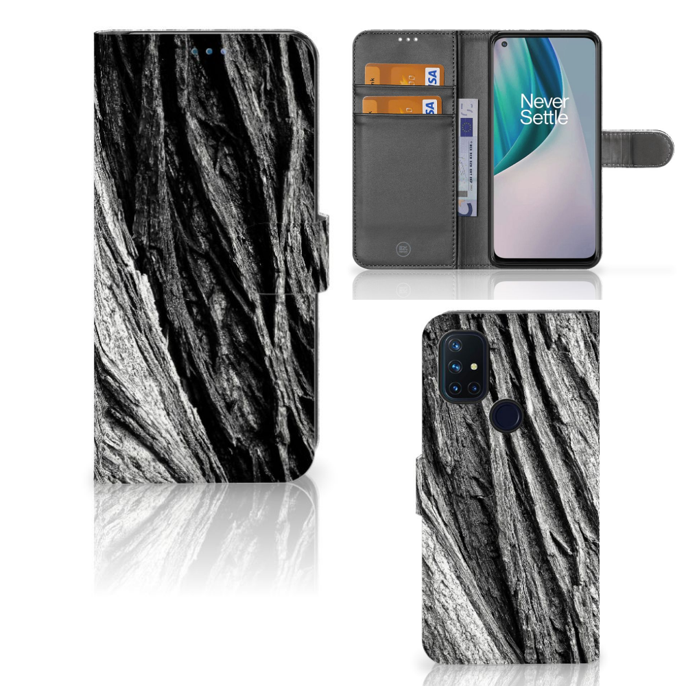 Book Style Case OnePlus Nord N10 Boomschors Grijs