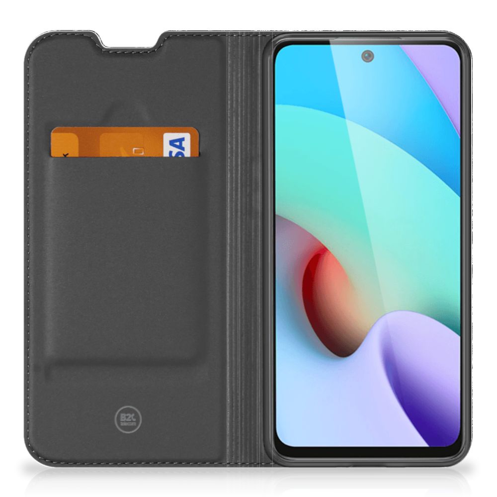 Book Wallet Case Xiaomi Redmi 10 Boomschors Grijs