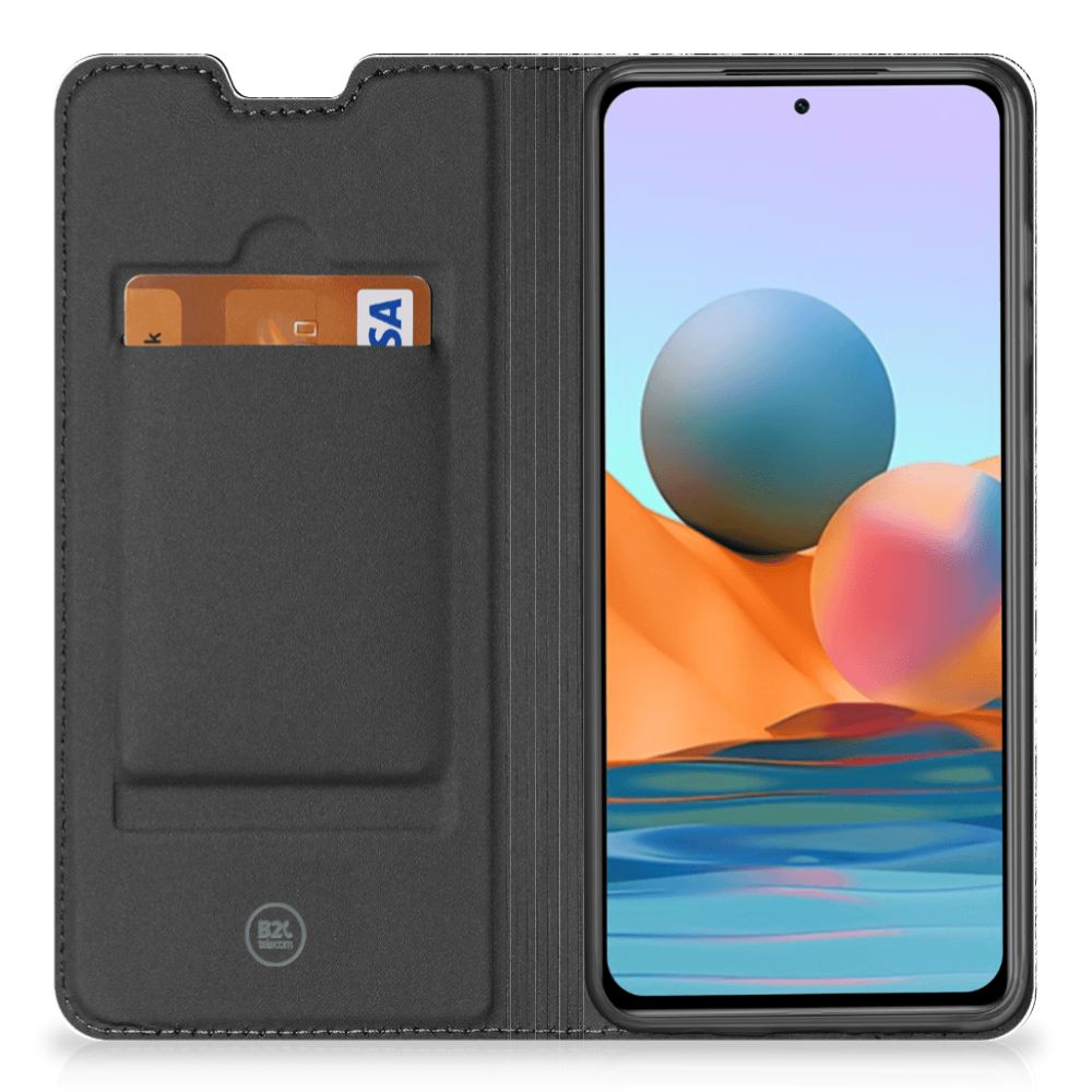 Book Wallet Case Xiaomi Redmi Note 10 Pro Boomschors Grijs