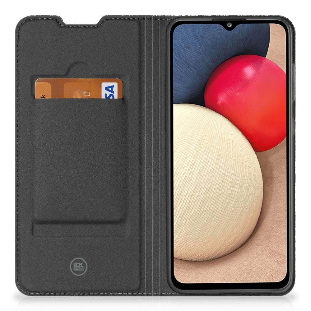 Book Wallet Case Samsung Galaxy M02s | A02s Boomschors Grijs