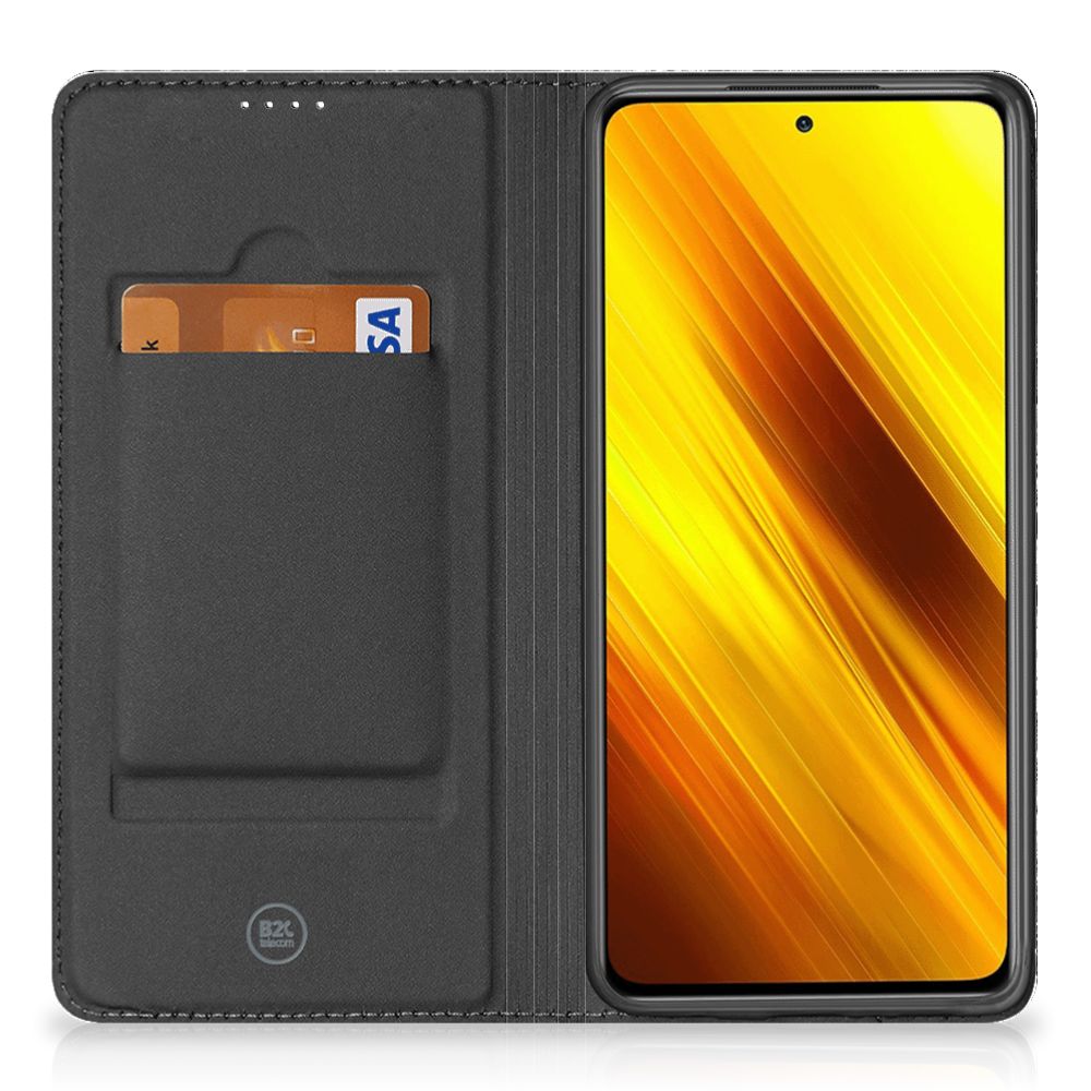 Book Wallet Case Xiaomi Poco X3 Pro | Poco X3 Boomschors Grijs