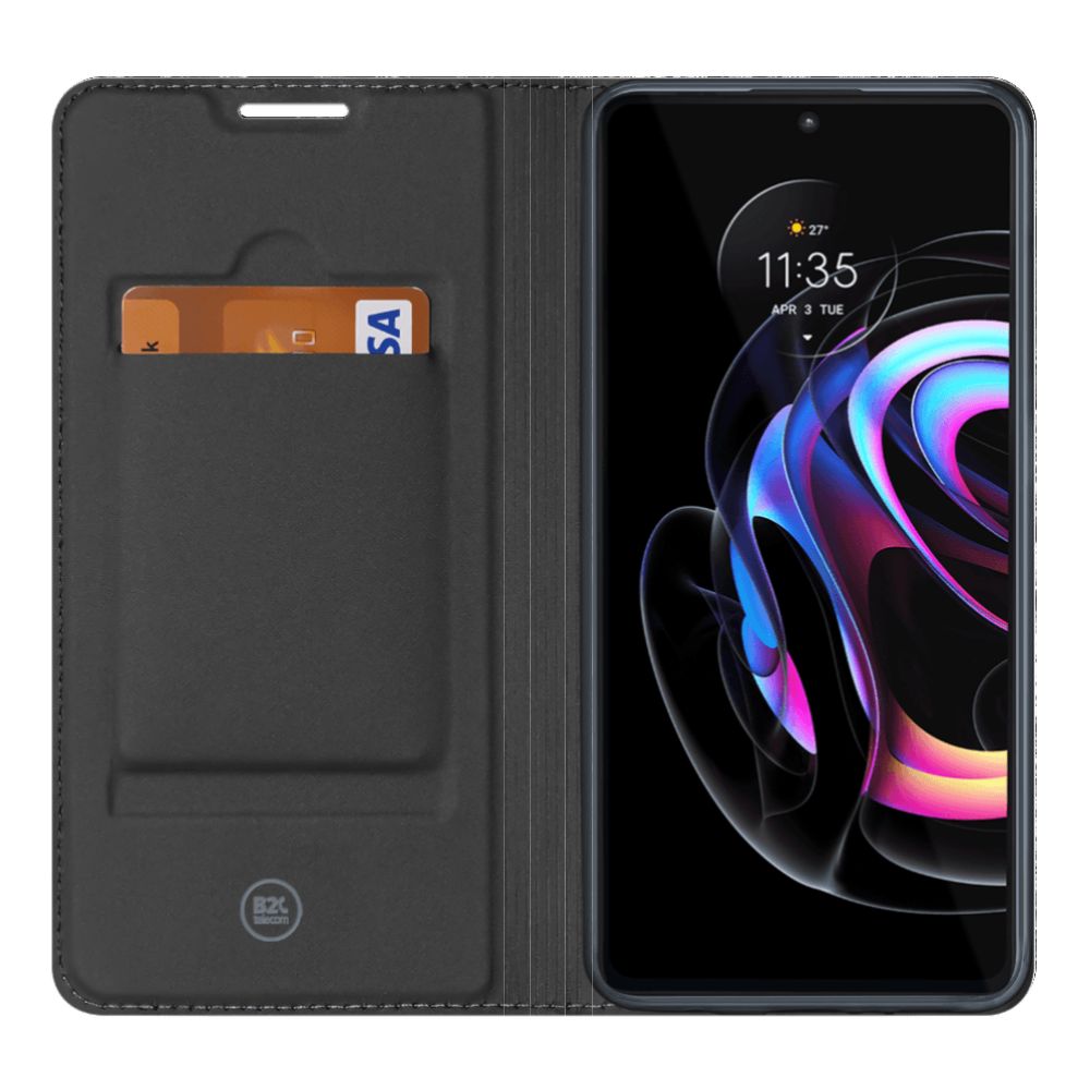 Book Wallet Case Motorola Edge 20 Pro Boomschors Grijs