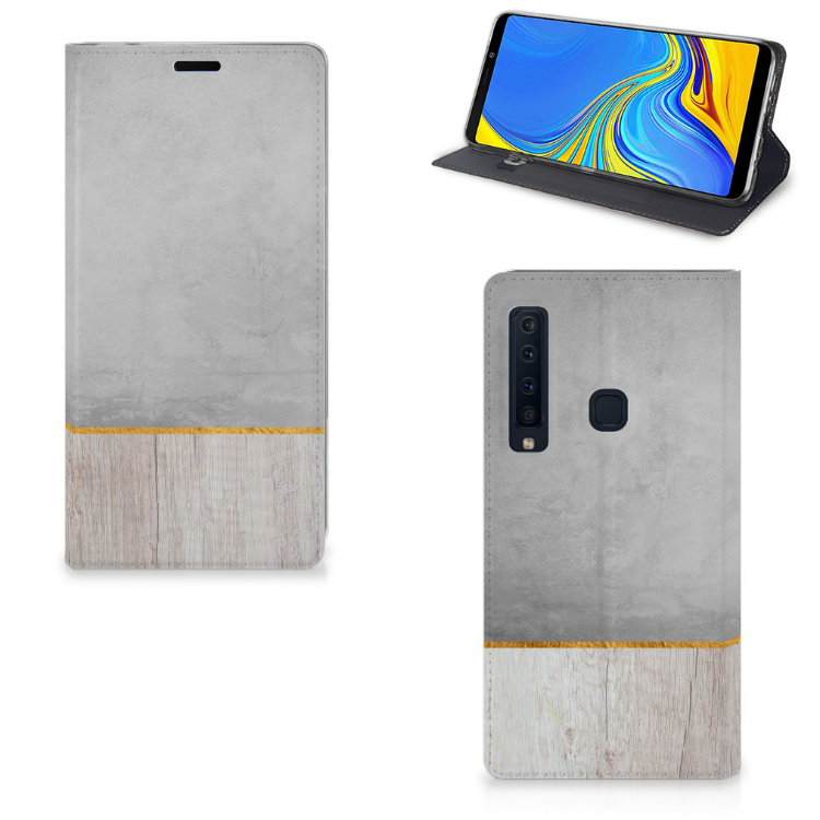 Samsung Galaxy A9 (2018) Book Wallet Case Wood Concrete