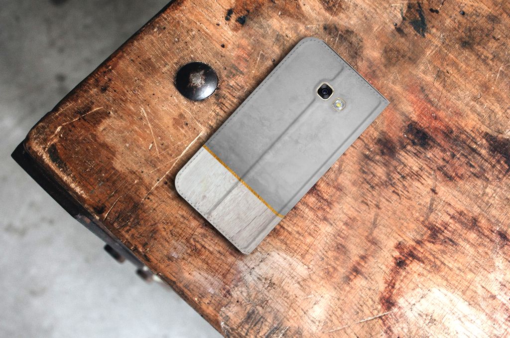 Samsung Galaxy A5 2017 Book Wallet Case Wood Concrete