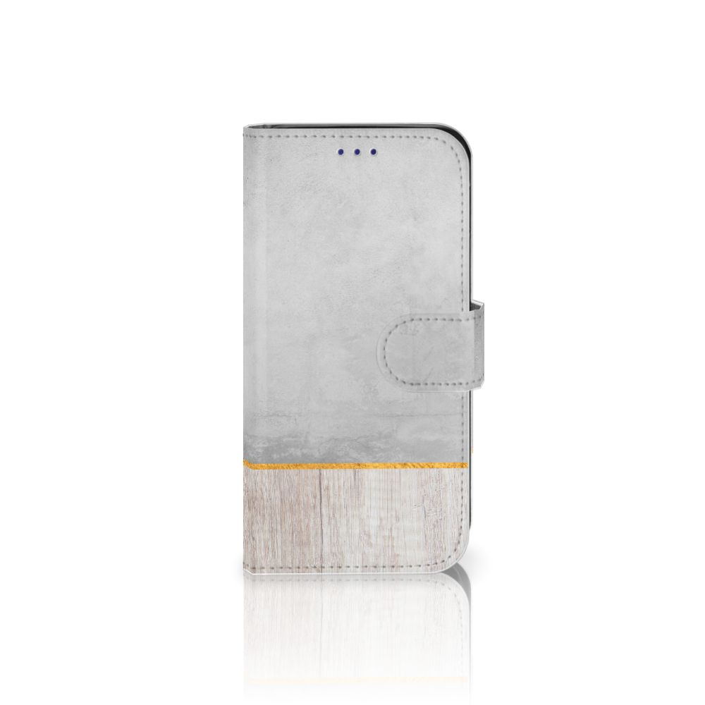Samsung Galaxy S10e Book Style Case Wood Concrete
