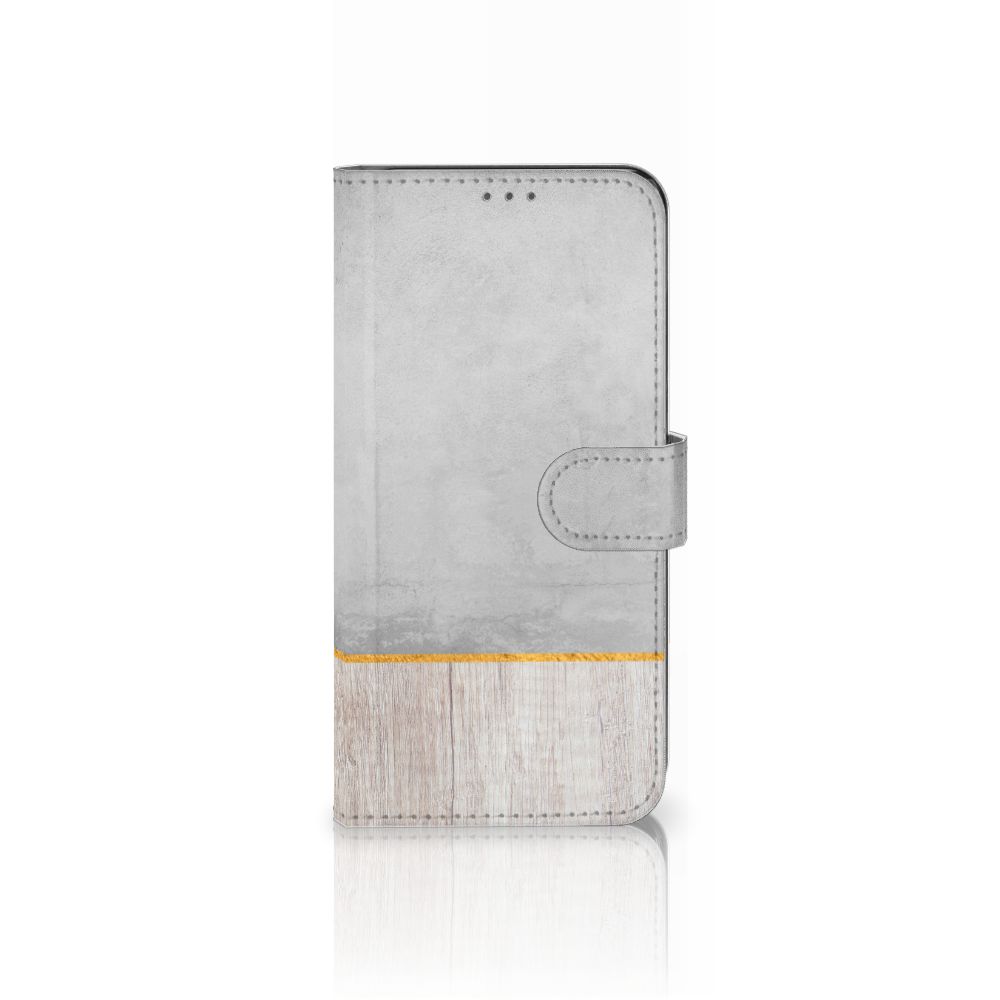 Samsung Galaxy A22 4G | M22 Book Style Case Wood Concrete
