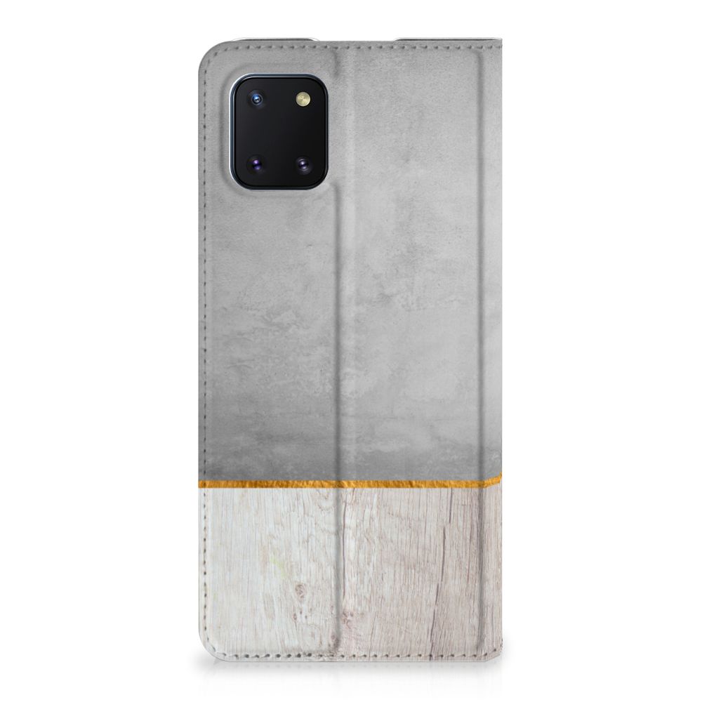 Samsung Galaxy Note 10 Lite Book Wallet Case Wood Concrete