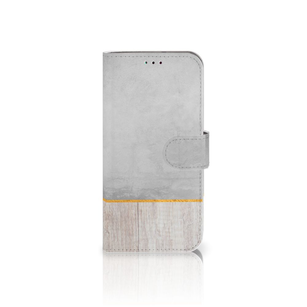 Samsung Galaxy A40 Book Style Case Wood Concrete