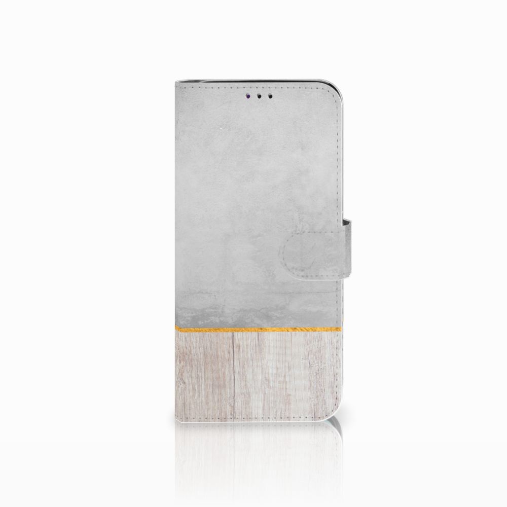 Samsung Galaxy A70 Book Style Case Wood Concrete