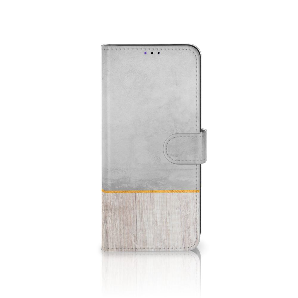 Samsung Galaxy A22 5G Book Style Case Wood Concrete