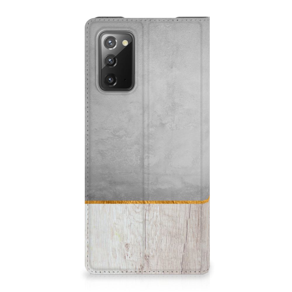 Samsung Galaxy Note20 Book Wallet Case Wood Concrete