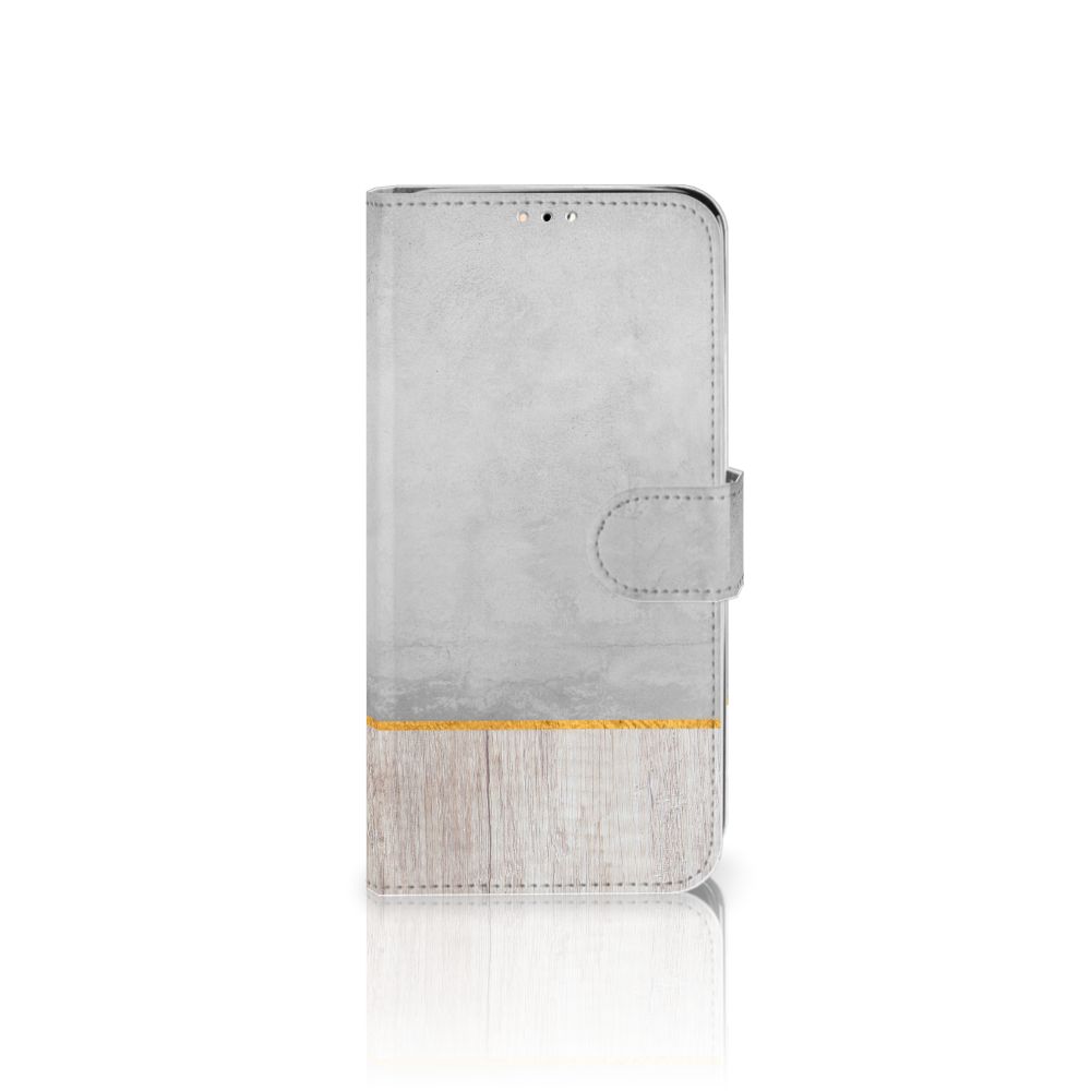 Huawei Y6 (2019) Book Style Case Wood Concrete