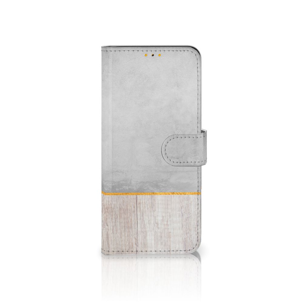 Samsung Galaxy M52 Book Style Case Wood Concrete