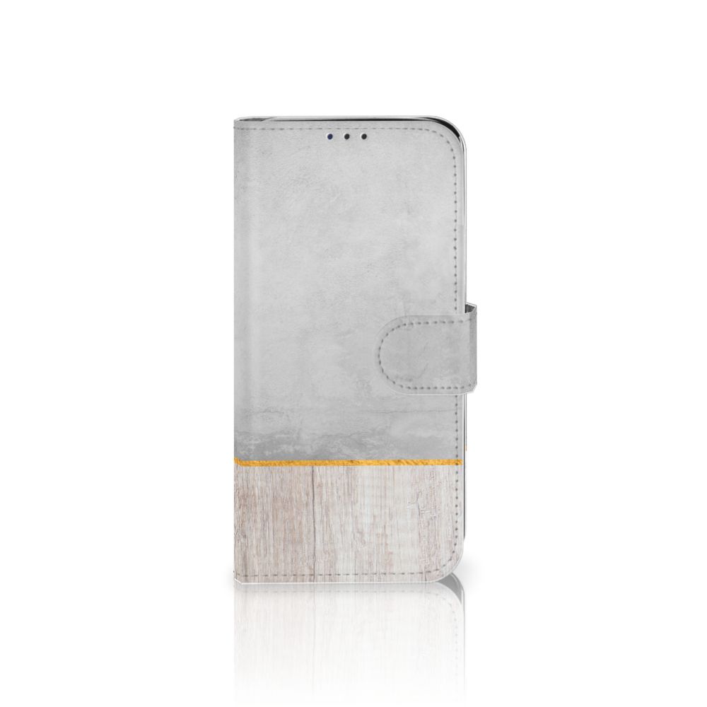 Samsung Galaxy A20e Book Style Case Wood Concrete