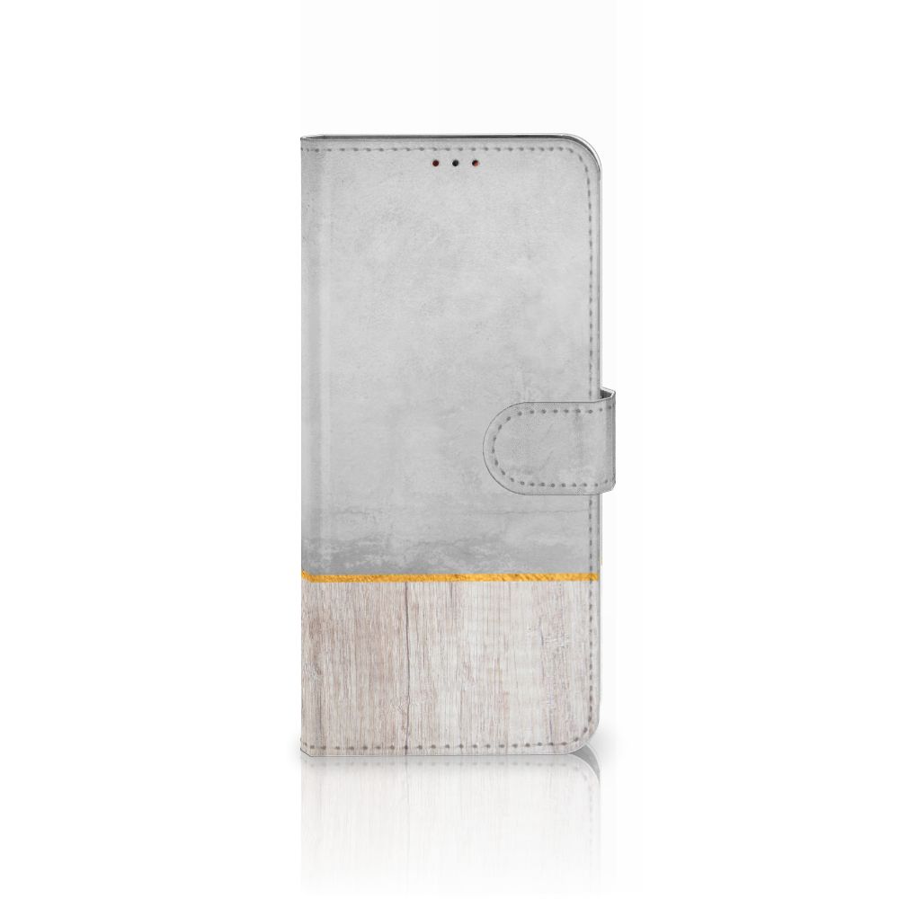 Motorola Moto E7i Power | E7 Power Book Style Case Wood Concrete