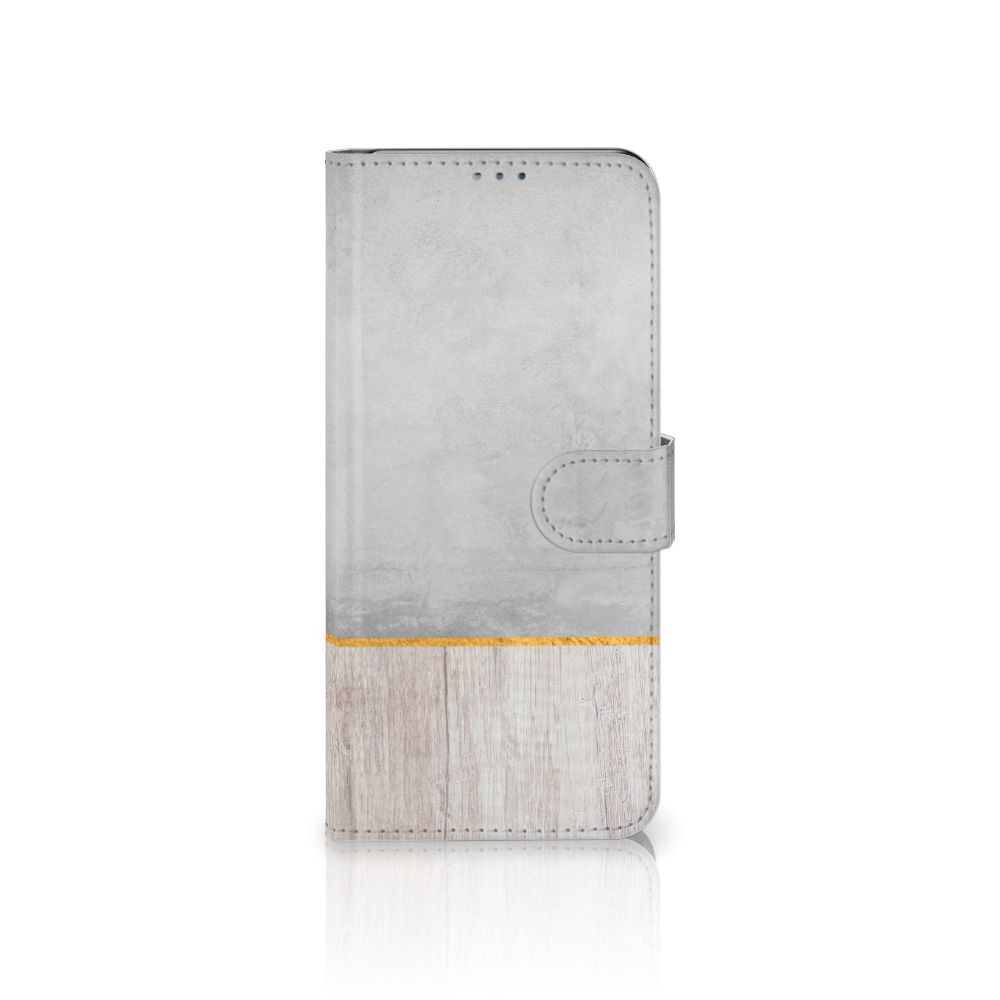 Motorola Moto G 5G Plus Book Style Case Wood Concrete