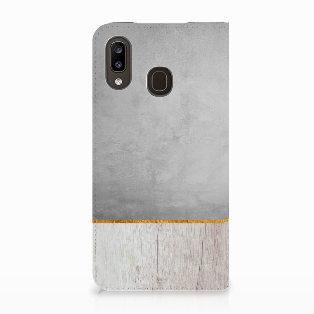 Samsung Galaxy A30 Book Wallet Case Wood Concrete