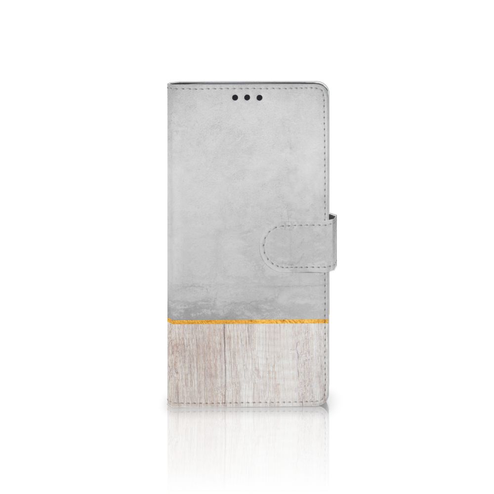 Sony Xperia XA Ultra Book Style Case Wood Concrete