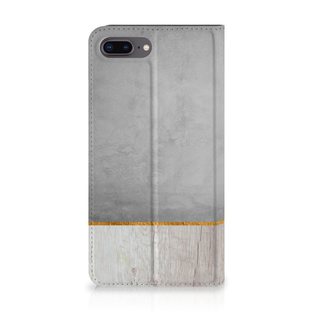 Apple iPhone 7 Plus | 8 Plus Book Wallet Case Wood Concrete