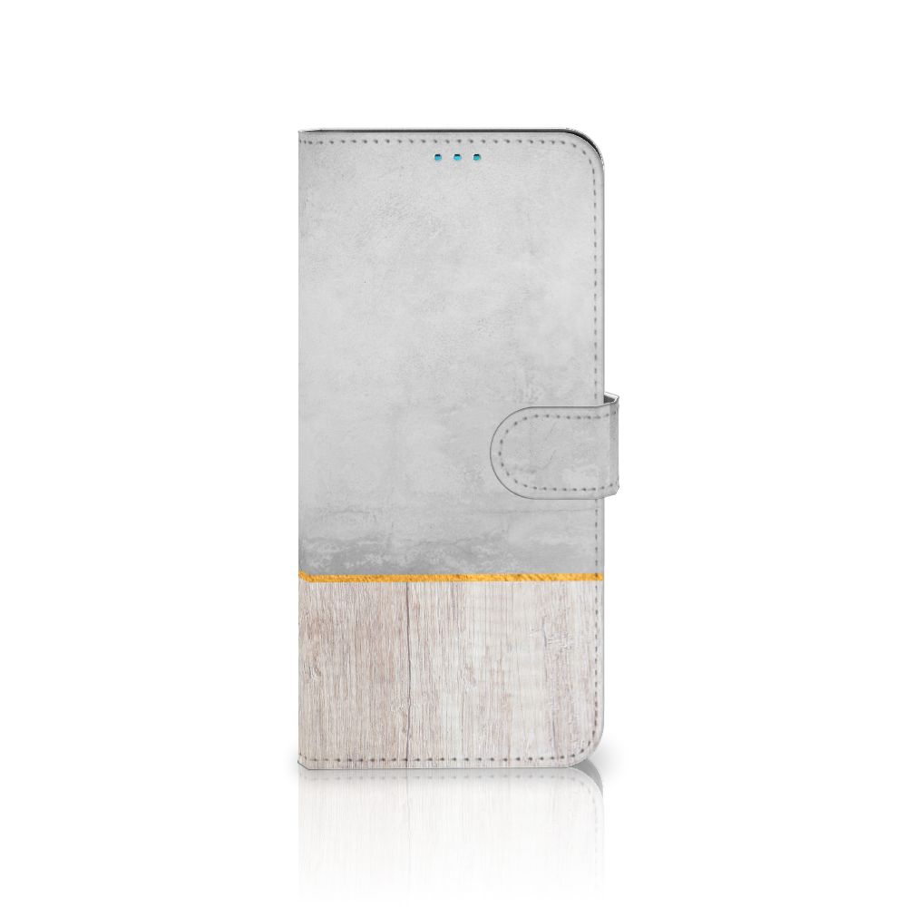 Motorola Moto G51 5G Book Style Case Wood Concrete