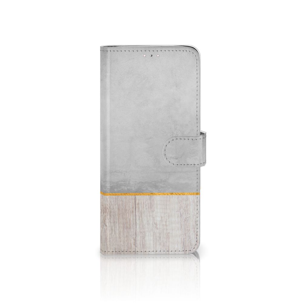 Samsung Note 10 Lite Book Style Case Wood Concrete