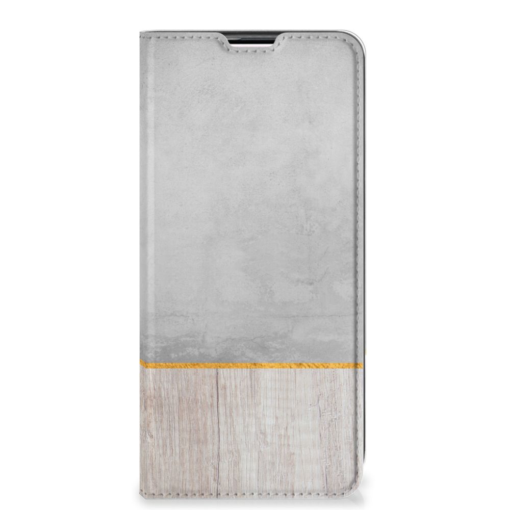 Samsung Galaxy Note 10 Lite Book Wallet Case Wood Concrete