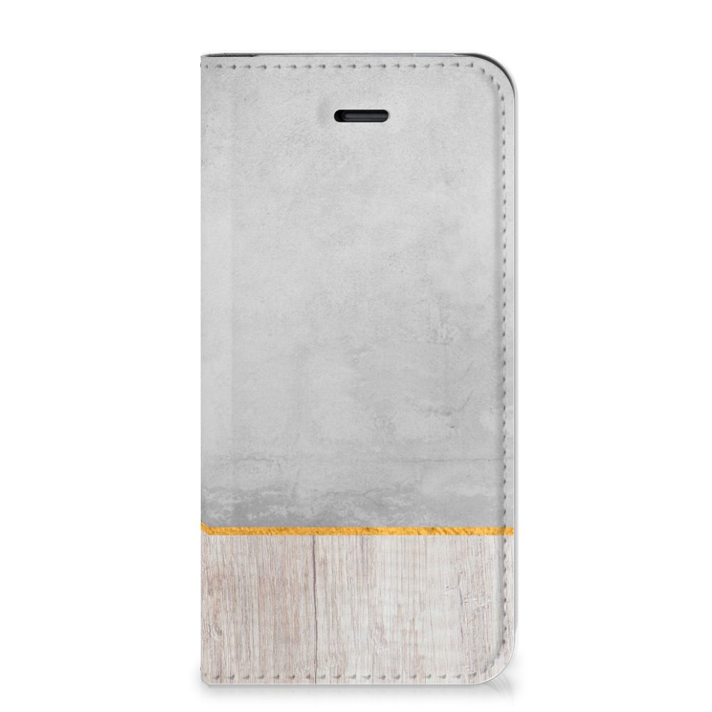 iPhone SE|5S|5 Book Wallet Case Wood Concrete