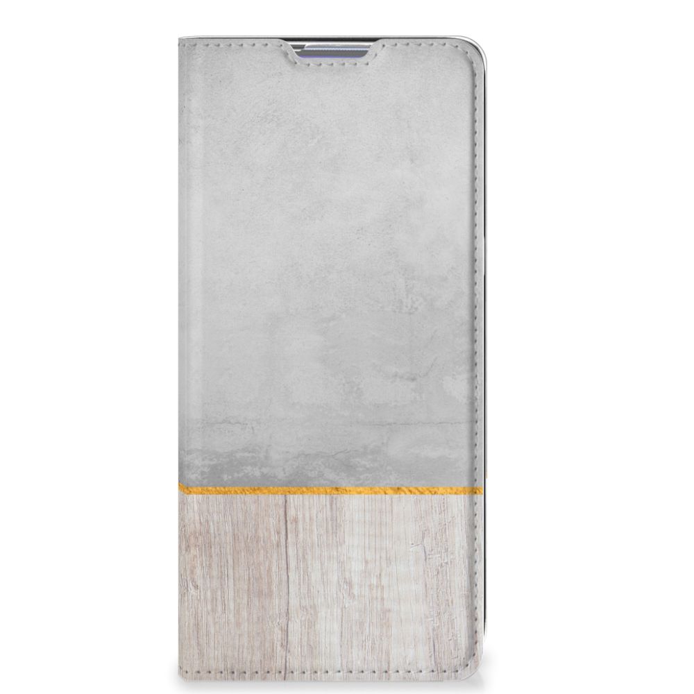 OnePlus 8 Book Wallet Case Wood Concrete