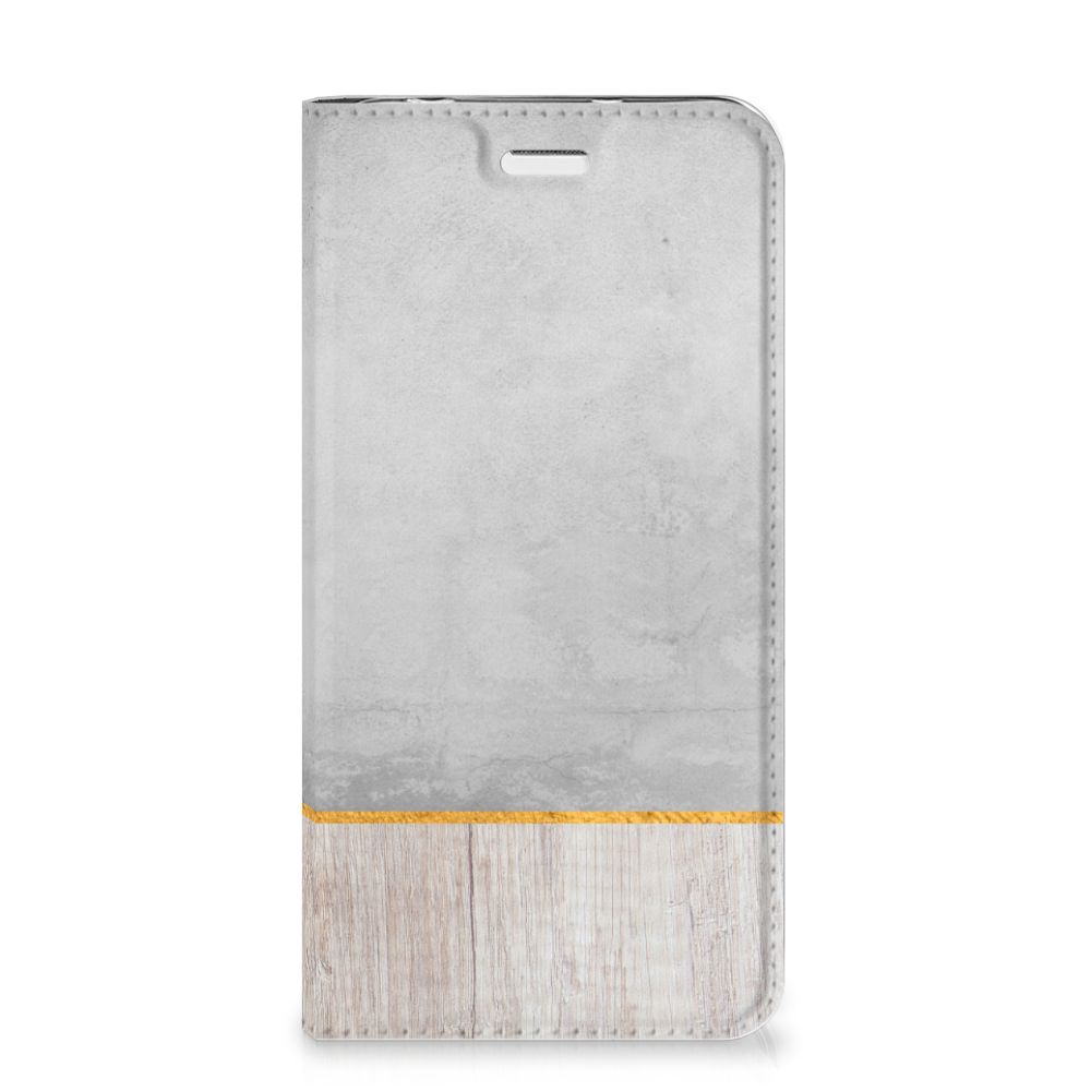 Huawei Y5 2 | Y6 Compact Book Wallet Case Wood Concrete