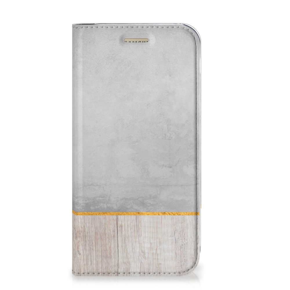 Samsung Galaxy A5 2017 Book Wallet Case Wood Concrete