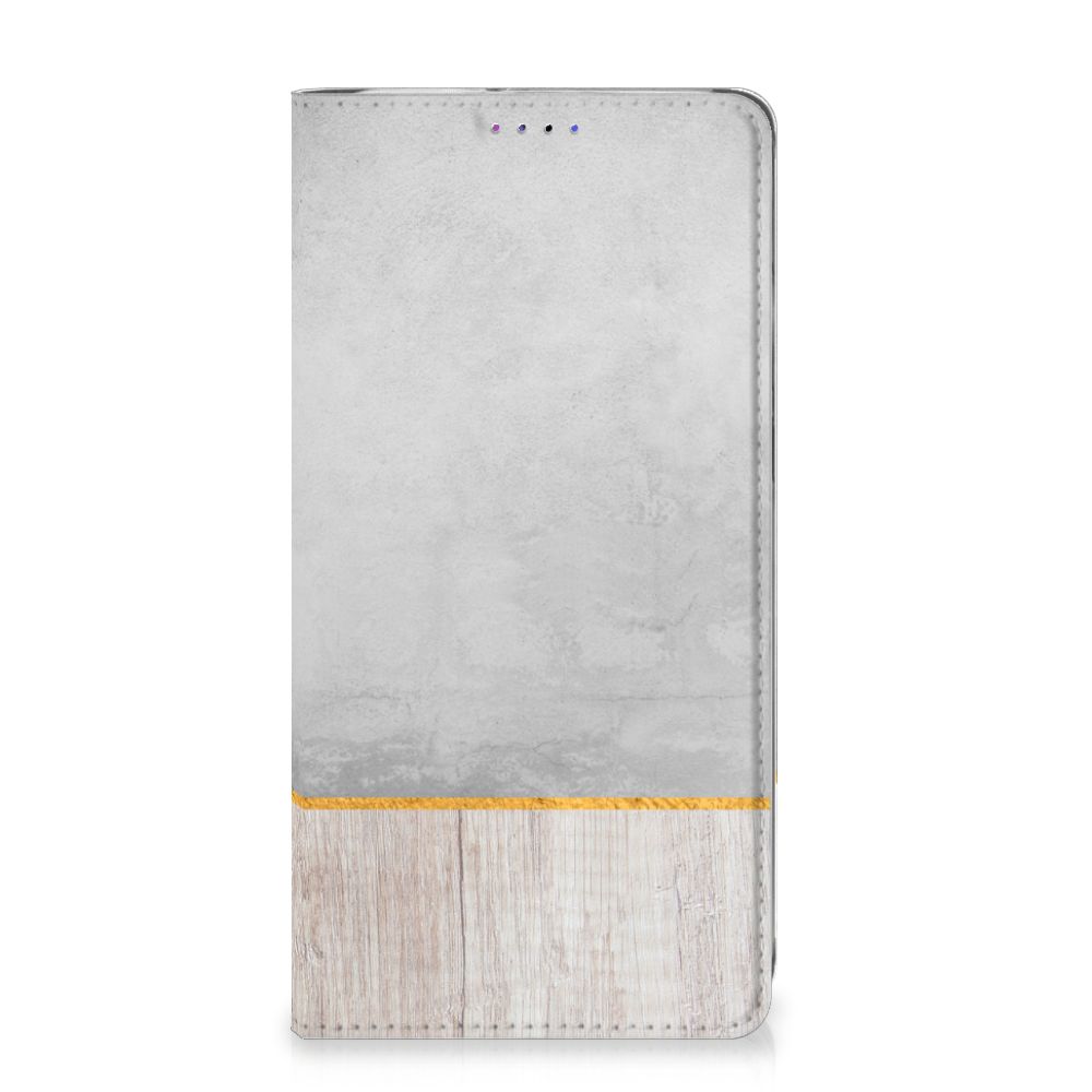 Huawei P30 Lite New Edition Book Wallet Case Wood Concrete
